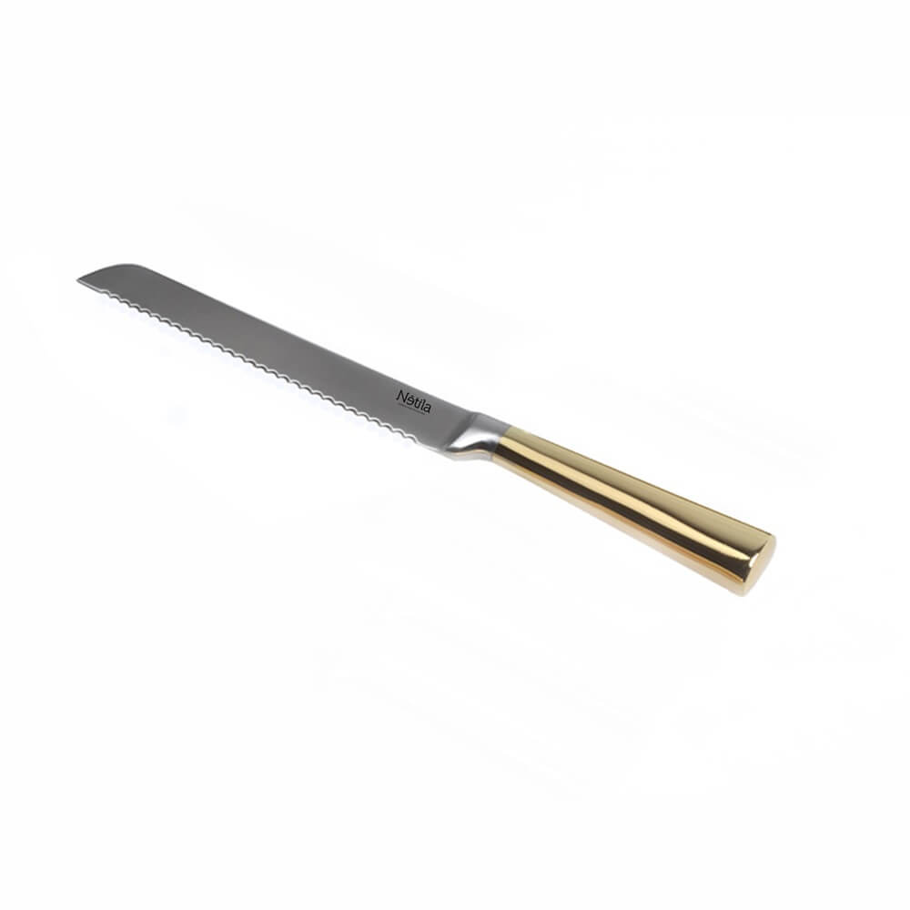13" Stainless Steel Knife Gold Handle 