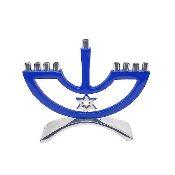 Star of David Metal Candle Menorah