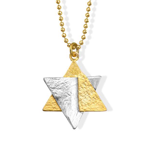 Golden Star 'Explosion' Necklace made from Rockets and Iron Dome 