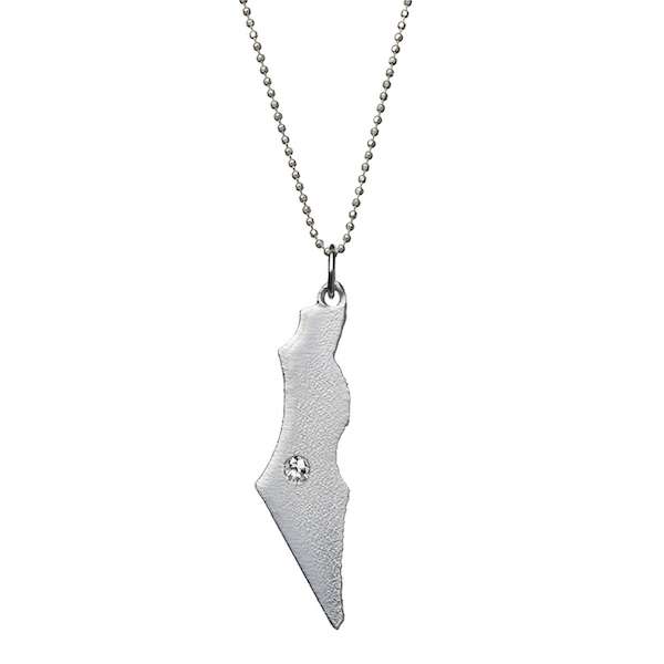 Iron Diamond Map Necklace by Yaron Bob
