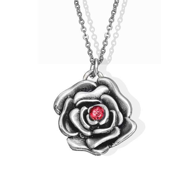 Ruby Rose Necklace made from Rockets 