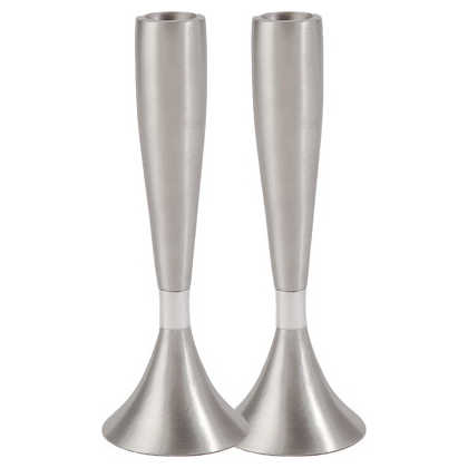 Silver Anodized Aluminum Candlesticks By Yair Emanuel