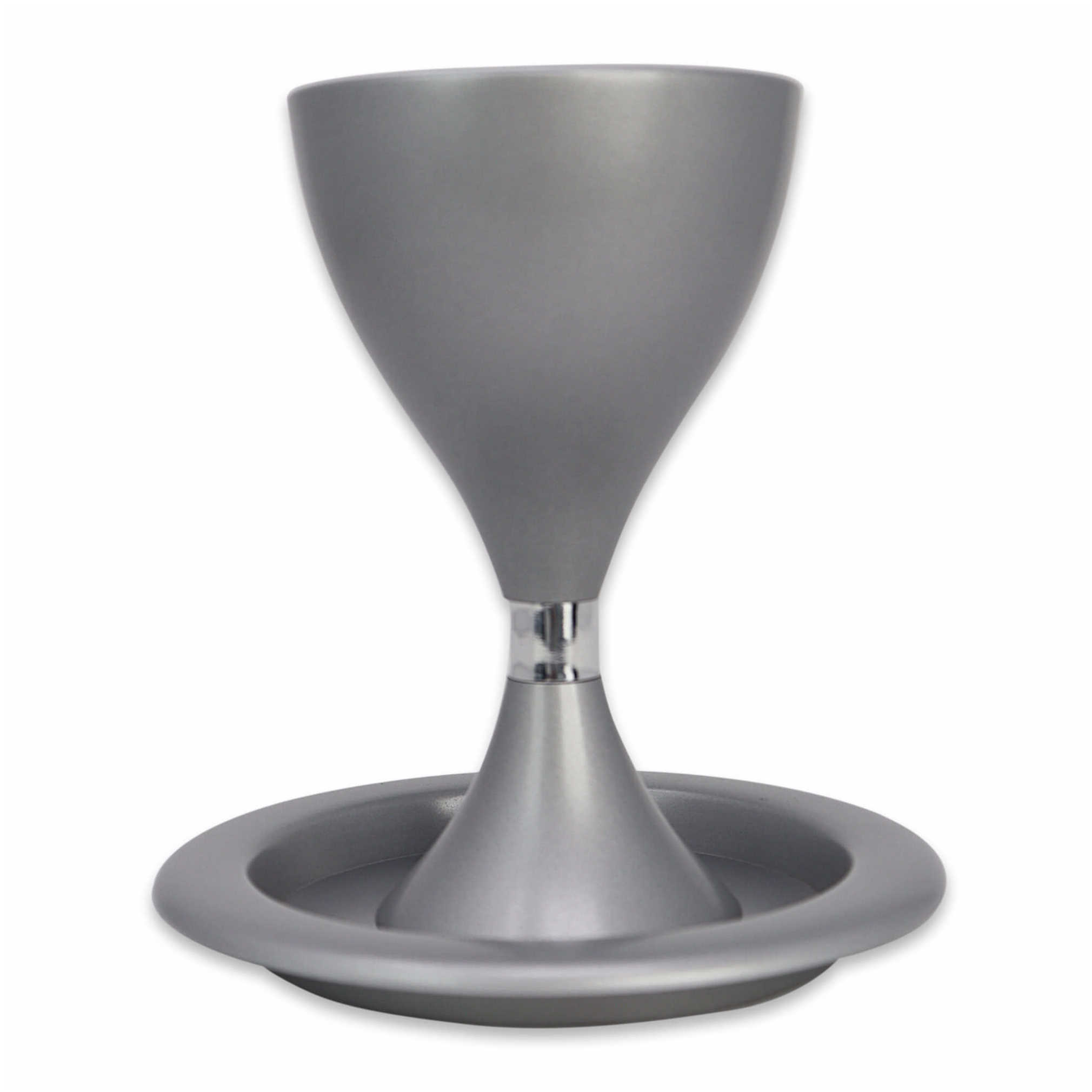 Silver Anodized Aluminum Kiddush Cup By Yair Emanuel