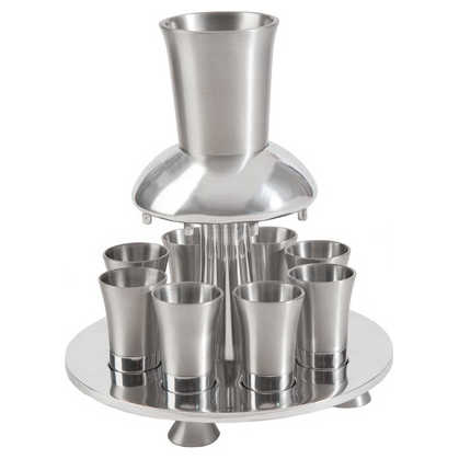 Anodized Aluminum Silver Kiddush Fountain