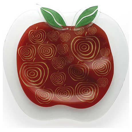Apple Glass Plate -Perfect For Rosh Hashanah
