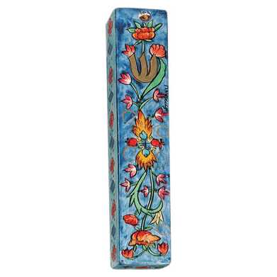 Armenian Floral Mezuzah Case
