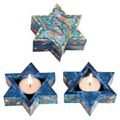 Birds Star Of David Tealight Holders