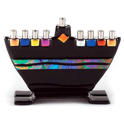 Black Dicroich Menorah -Perfect For Hanukkah