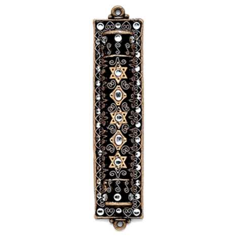 Black & Gold Mezuzah Case