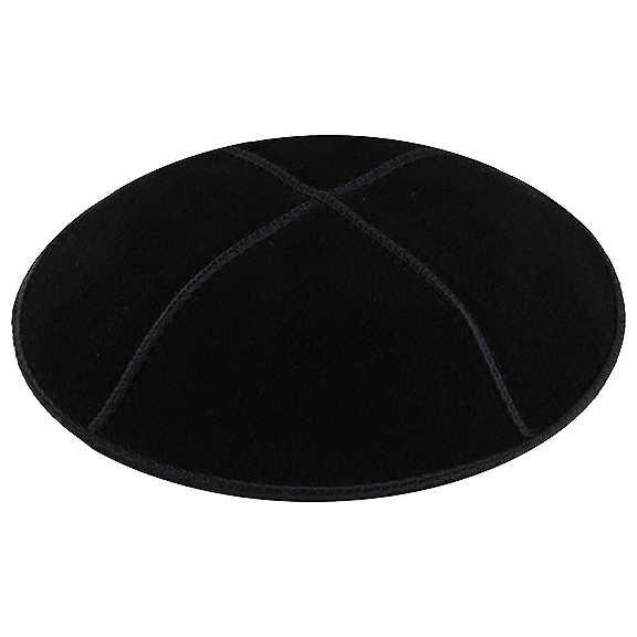 Black Suede Kippah