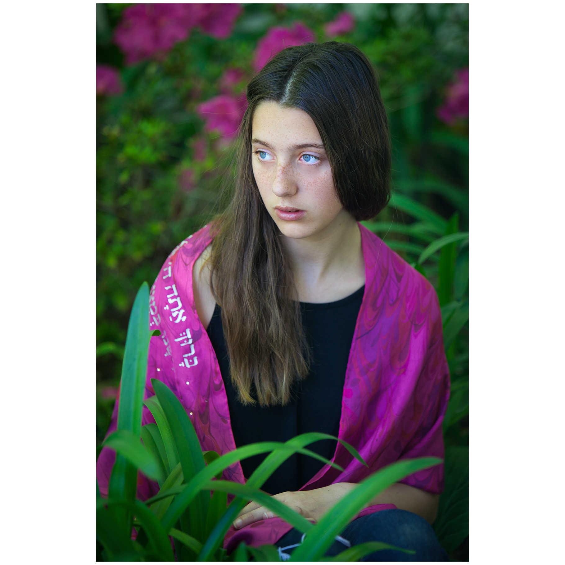 Blooming Fuchsia Flowers Tallit