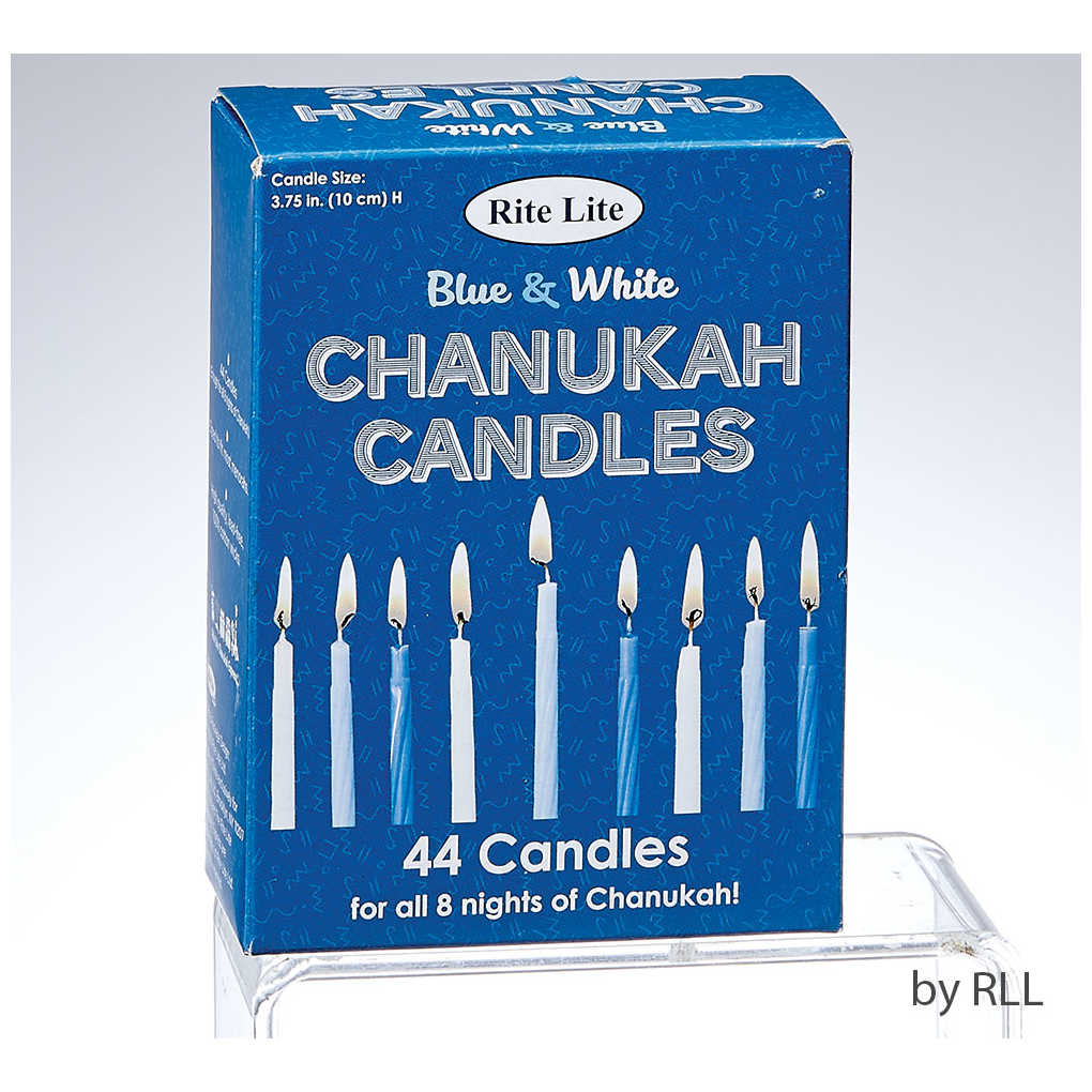 Blue And White Chanukah Candles -Perfect For Hanukkah