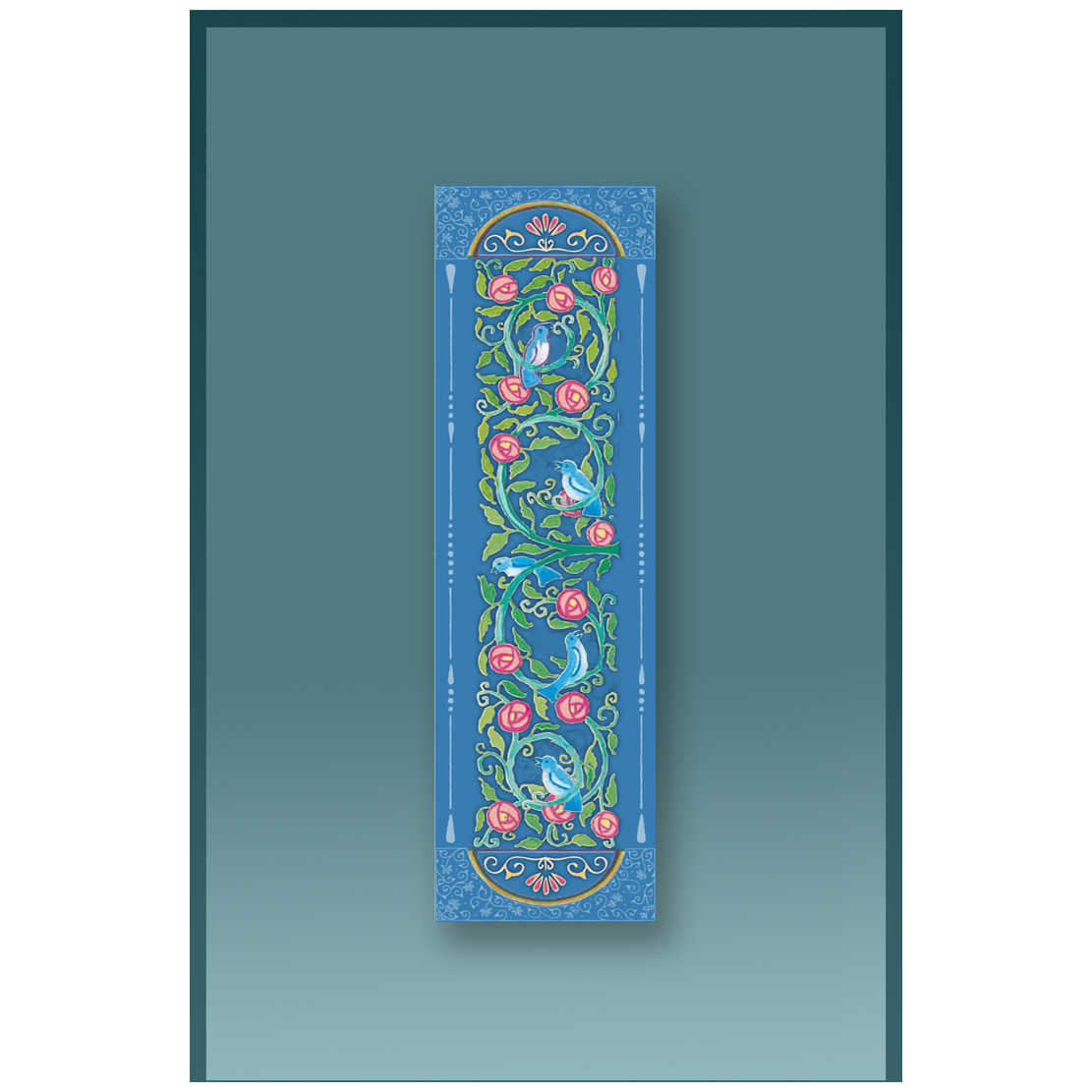 Blue Birds Car Mezuzah Case By Mickie Caspi