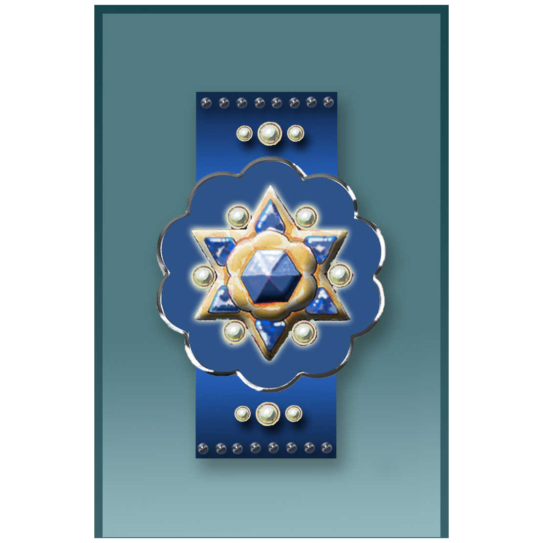 Blue Magen David Car Mezuzah Case By Mickie Caspi