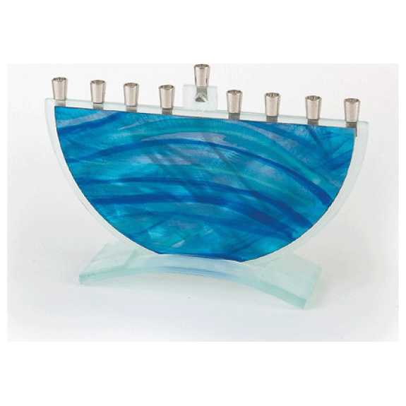 Blue Shade Menorah -Perfect For Hanukkah