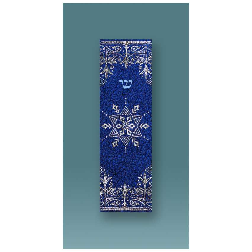 Blue Star Car Mezuzah Case By Mickie Caspi