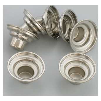 Bobeche Nickel Drip Cups - Set Of 2