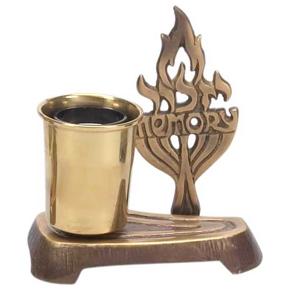 Brass Flame Electric Yahrzeit Lamp -Perfect For Yom Kippur