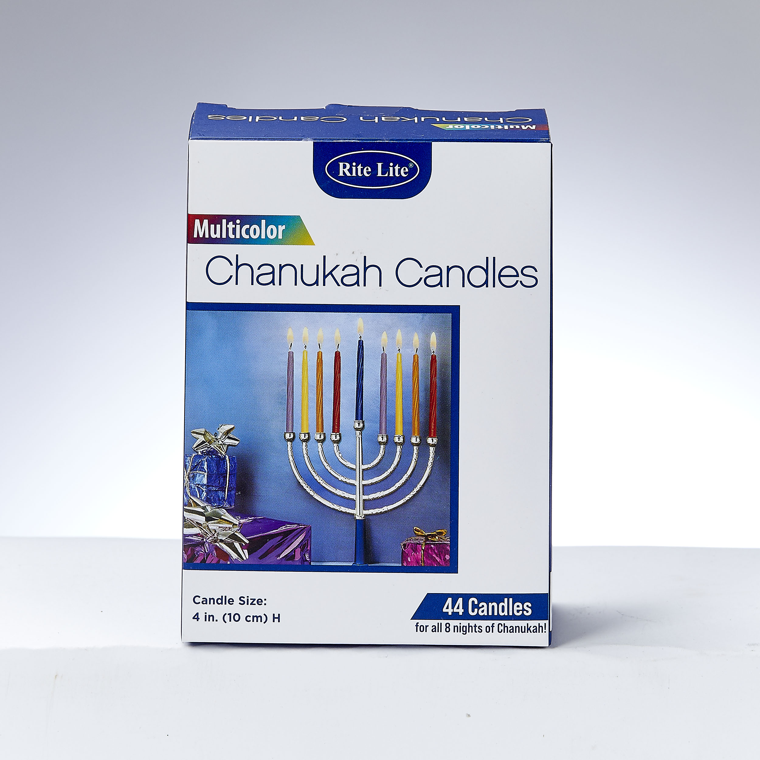 CHANUKAH CANDLES, MULTICOLOR, 44/COLOR BOX