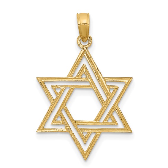 The 14K Yellow Gold Cut-Out Star Of David Pendant