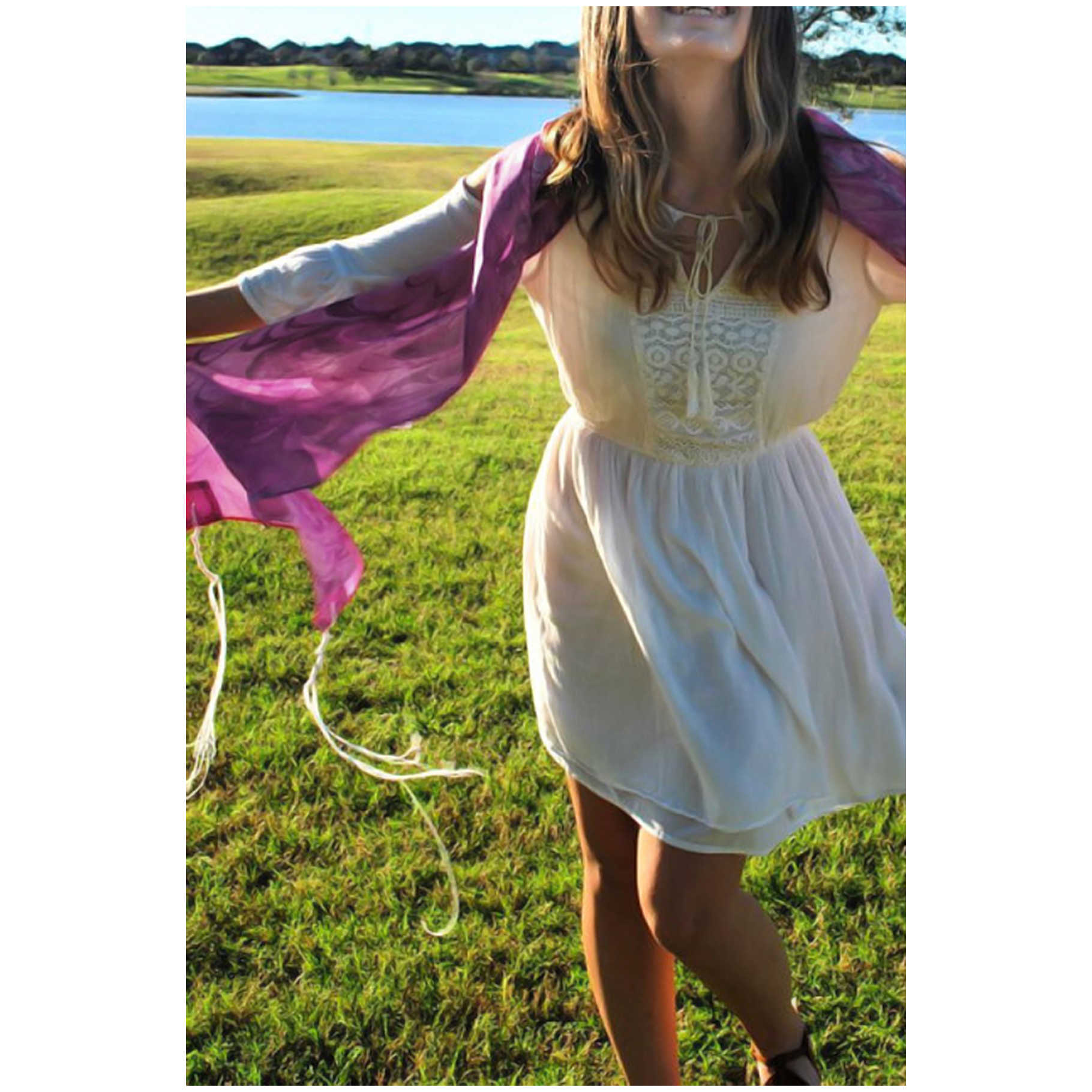 Cascading Pink Waterfall Tallit