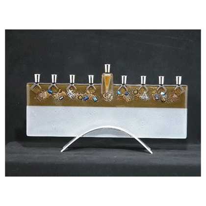 Celestial Bronze Menorah -Perfect For Hanukkah