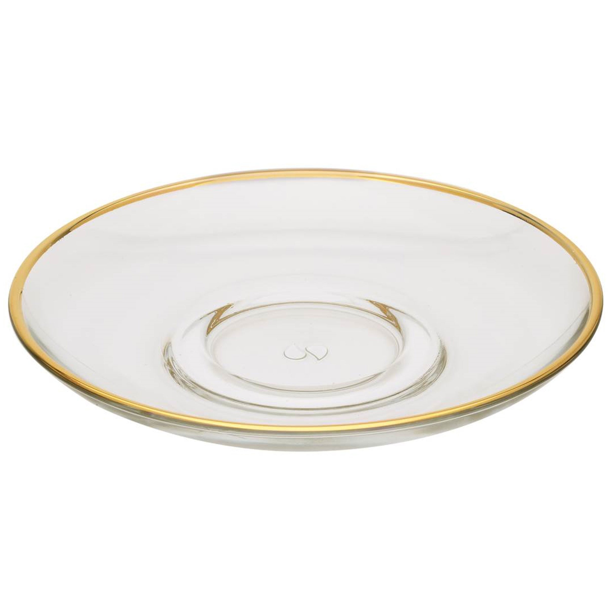 Set of 6 Plates W Gold Rim