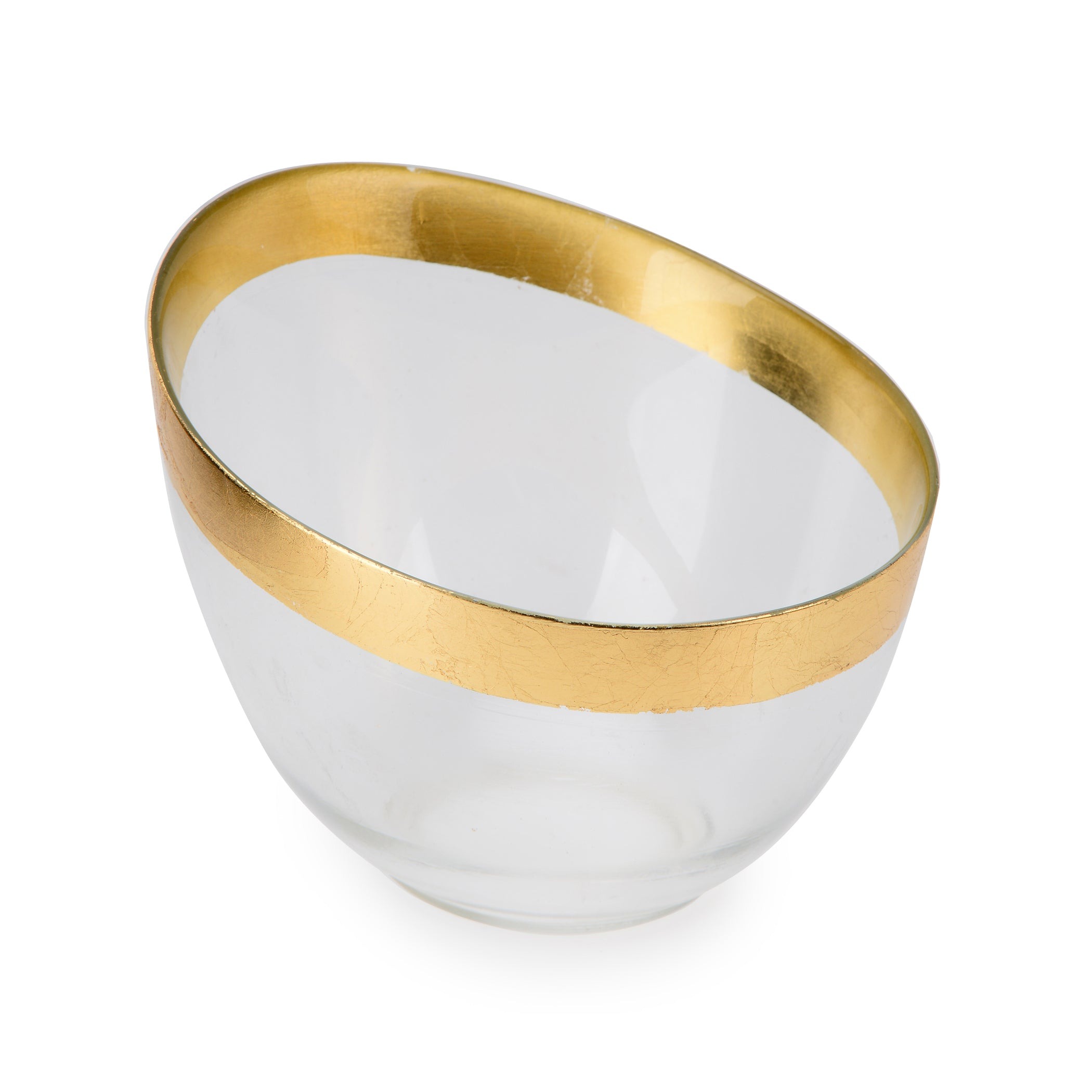 Candy Bowl w Gold Decoration-6.75"D