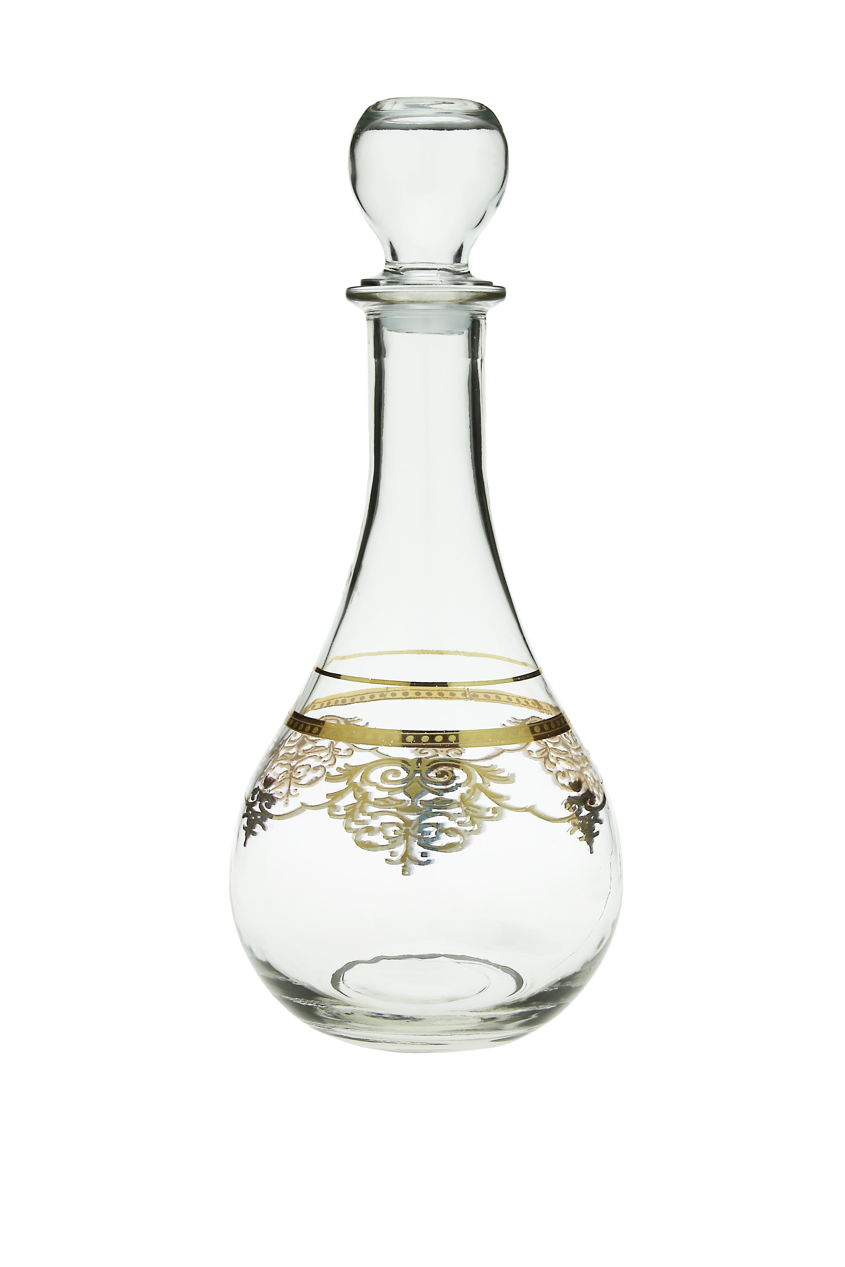 Wine Bottle with Rich gold Design