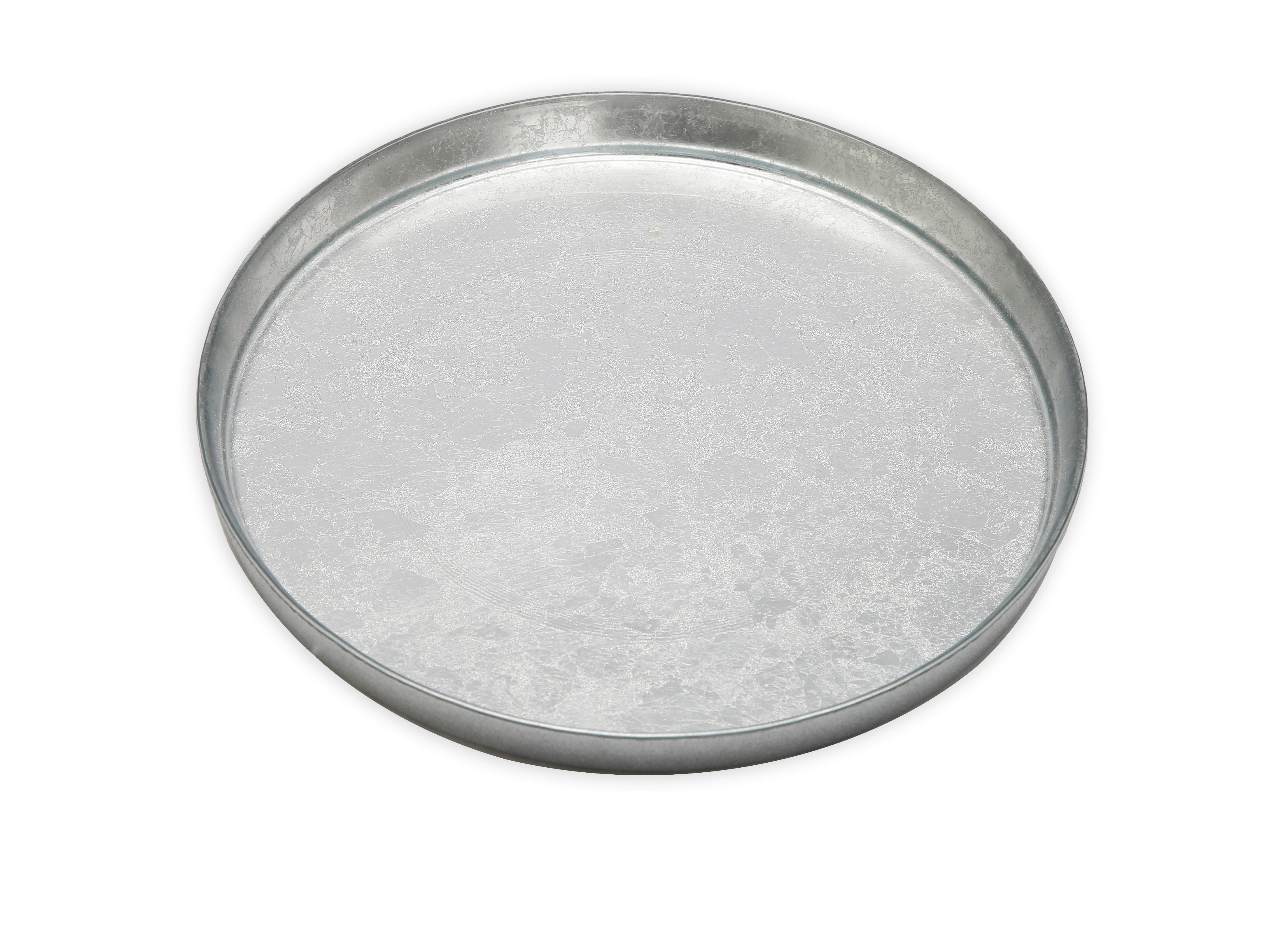 Set of 4 Silver Shaded Chargers with Raised Rim