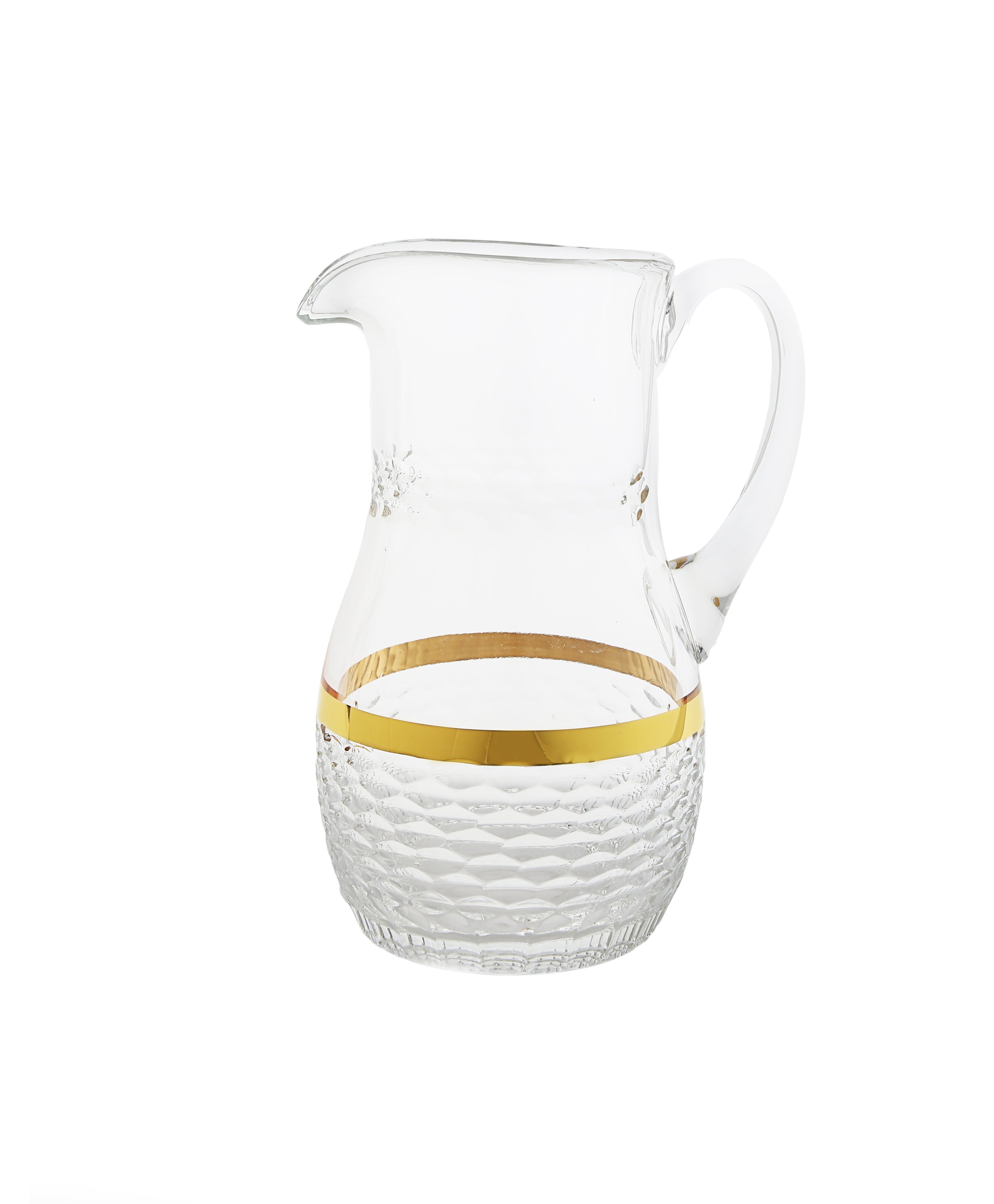 Pitcher with Gold and Crystal Detail