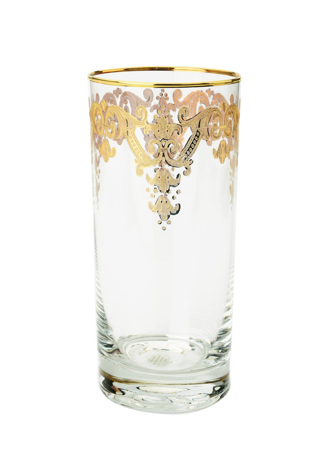 Set of 6 Tumblers-Rich 24k Gold Artwork 3"D x 6"H, 10oz