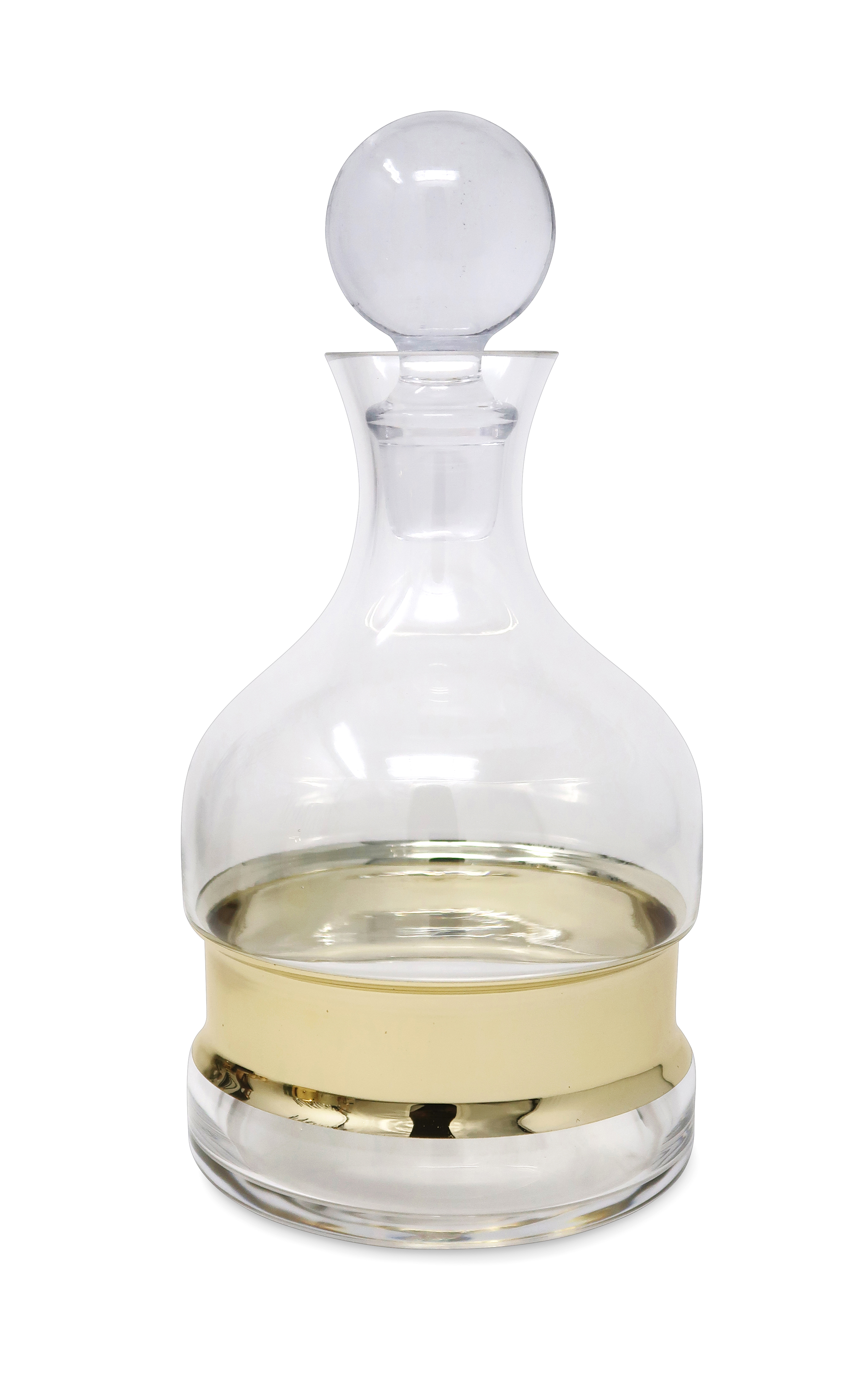 Wine Decanter with Gold Strip