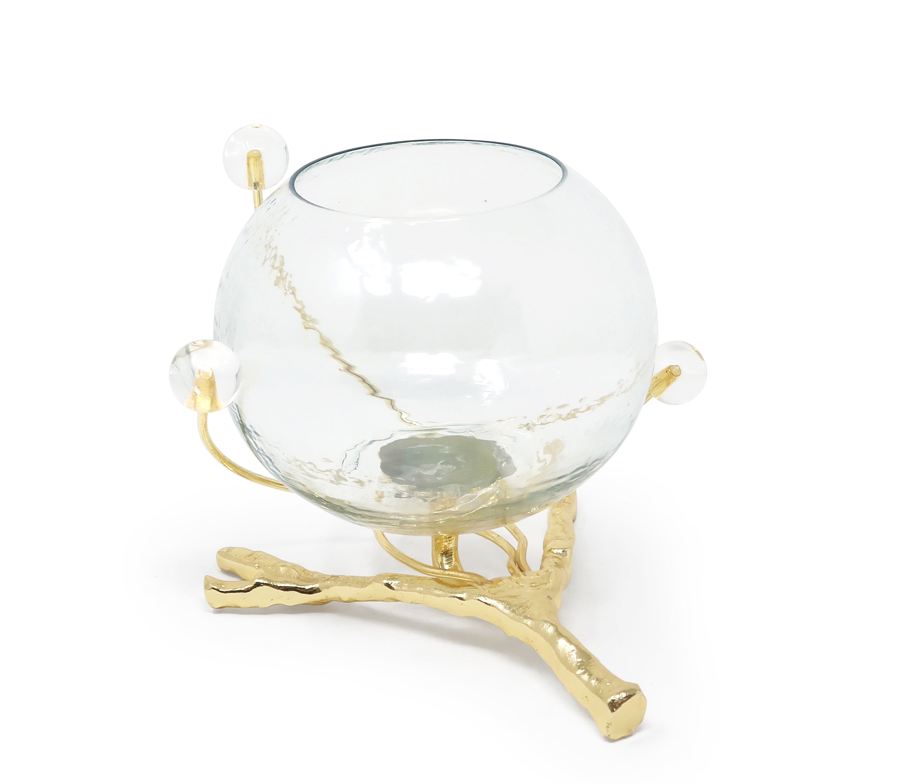 Branch Bowl Centerpiece with Ball Design - 8.3"