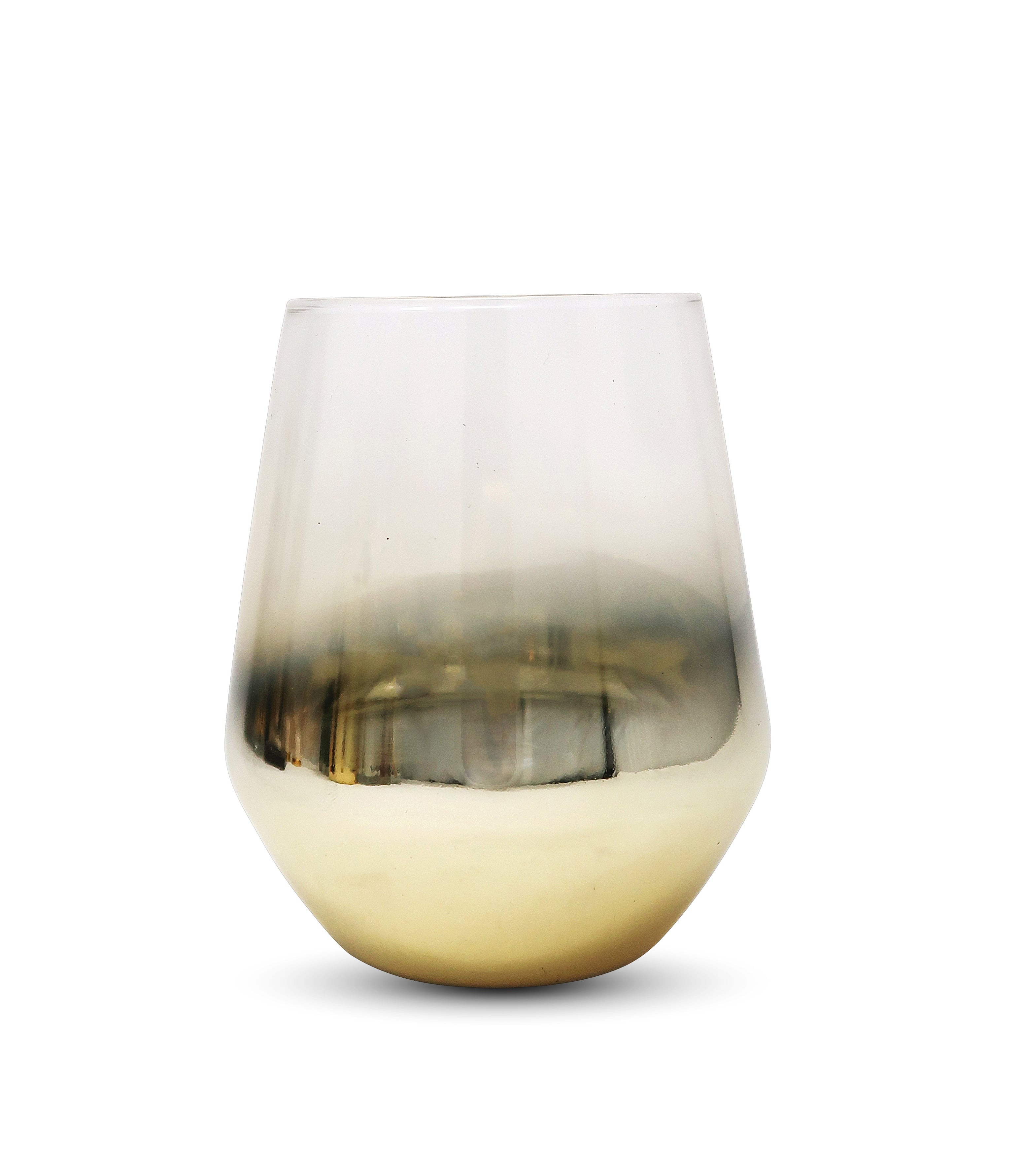 Set of 6 Tumblers with Gold Ombre Design