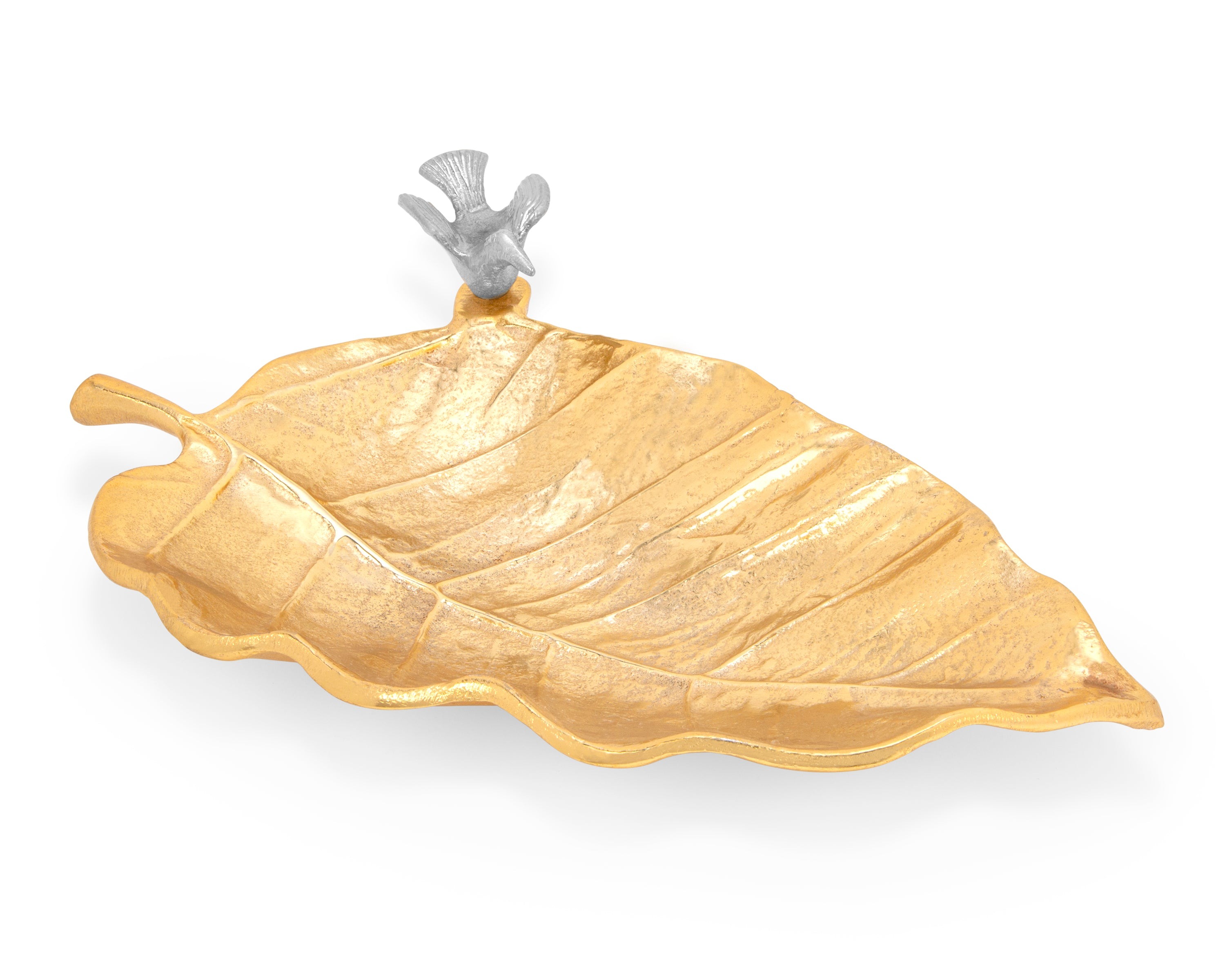 Gold Leaf Dish - 11"L x 7.5"W