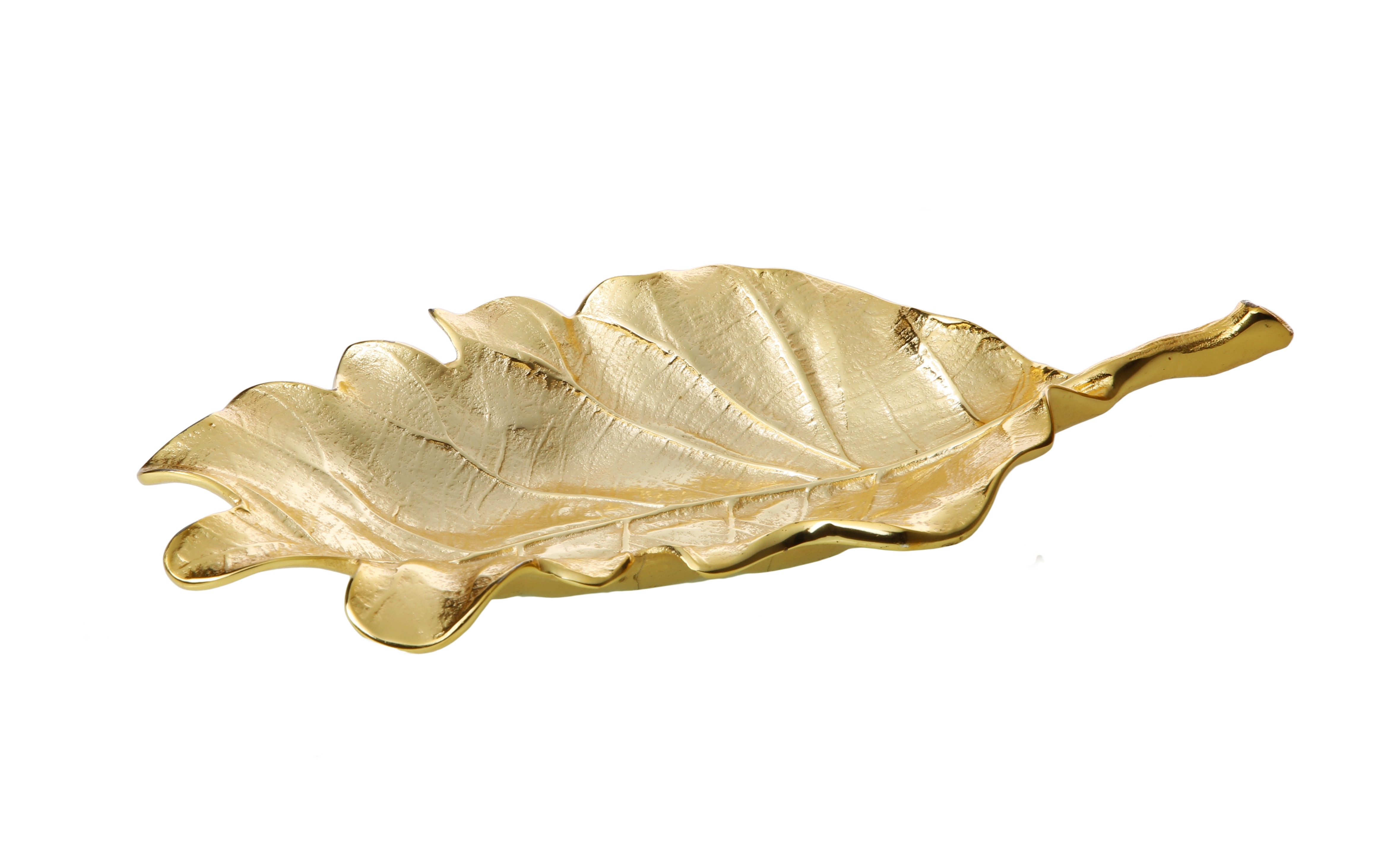 Gold Leaf Dish 10.75”L x 5.5”W