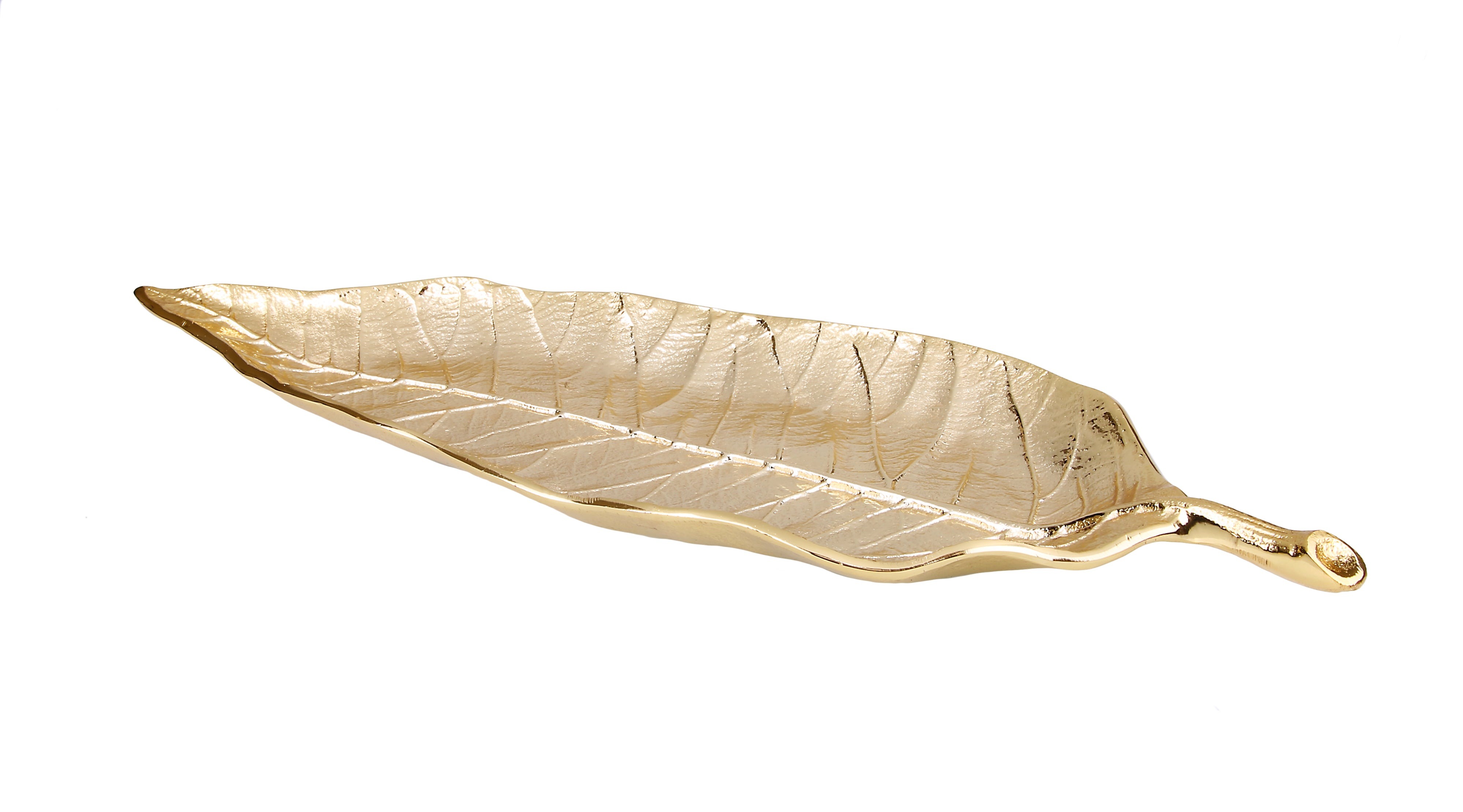 Gold Leaf Dish 14.5”L x 5”W