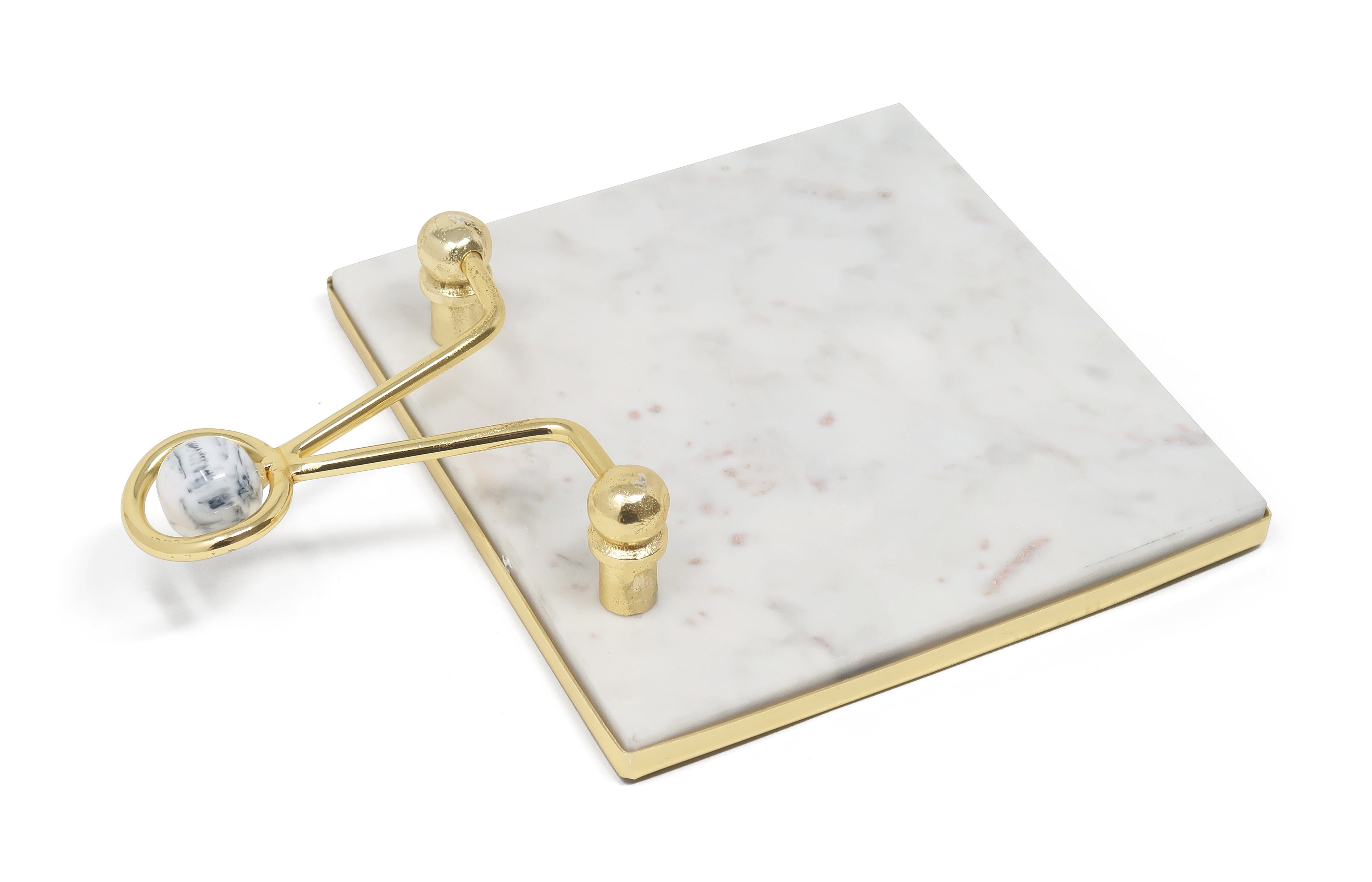 Square Napkin Holder with Ball Detail - 7.5"