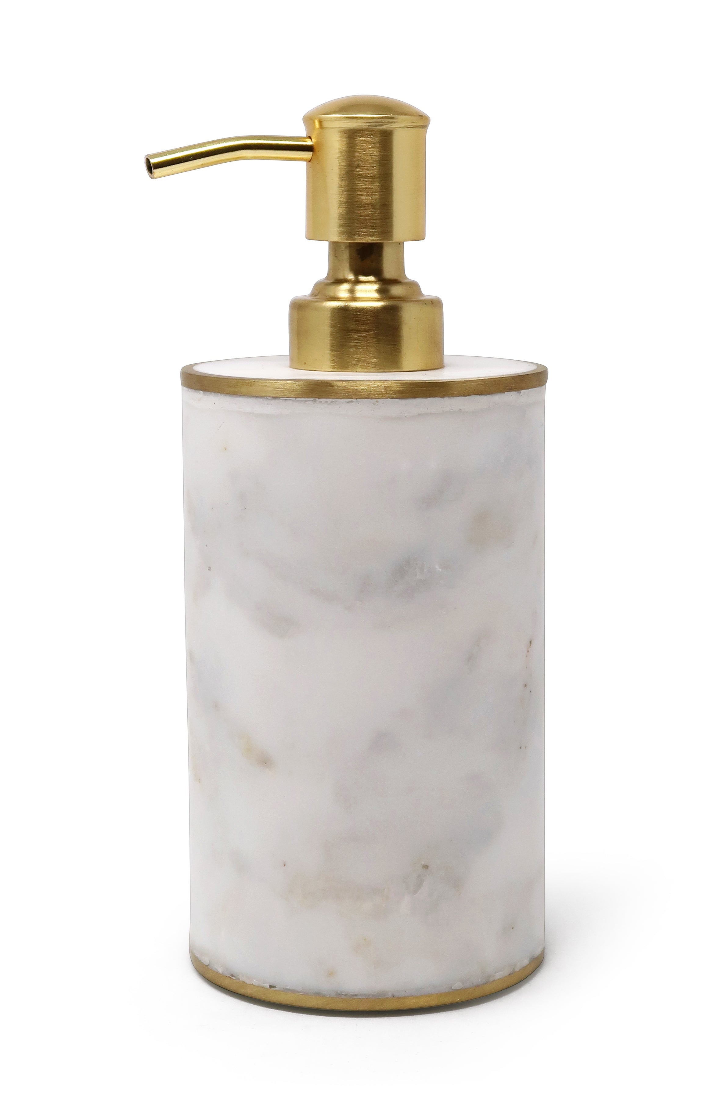 Marble Dispenser with Gold Pump