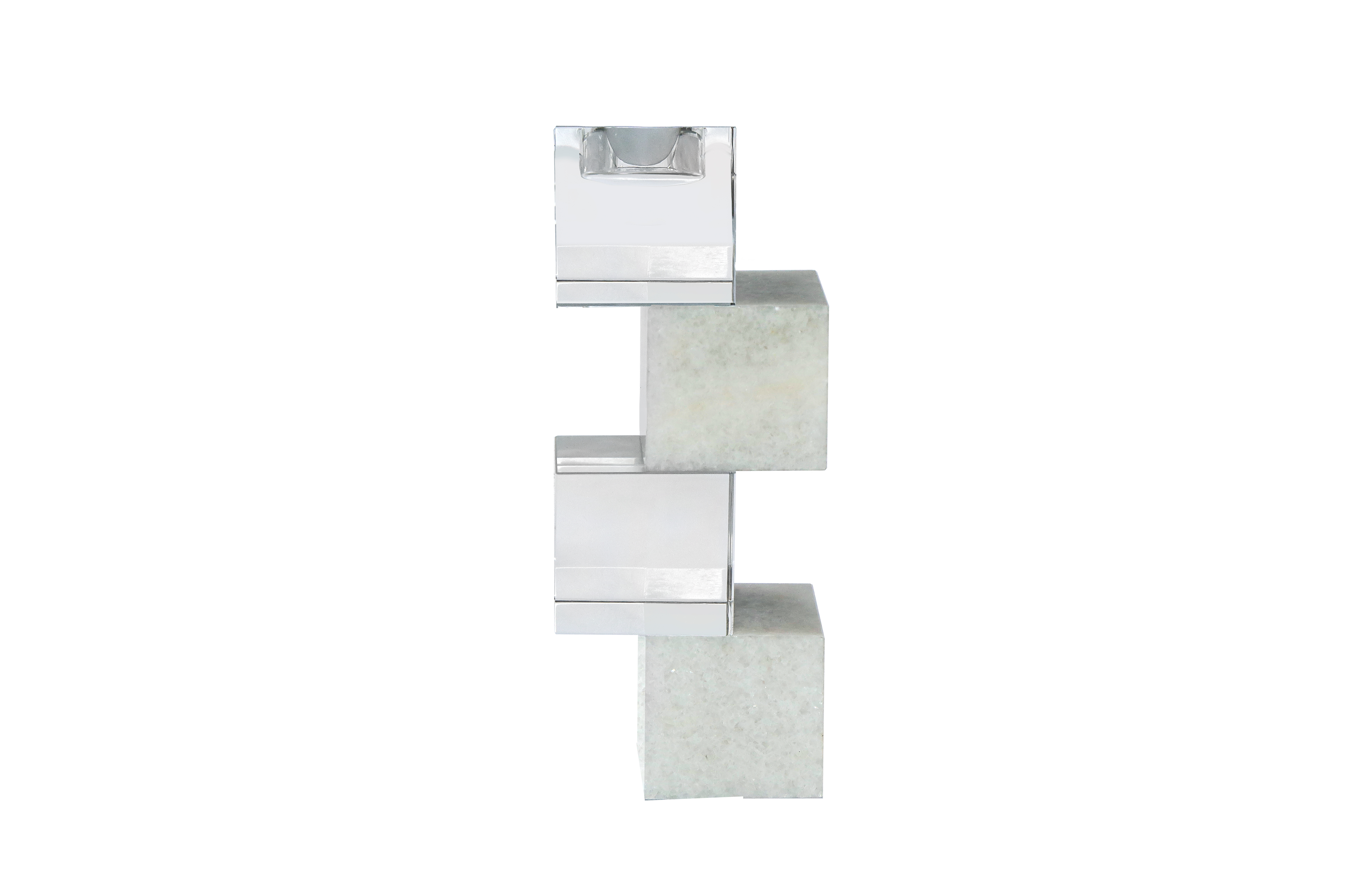 Block Candle Holder, 9.5"H