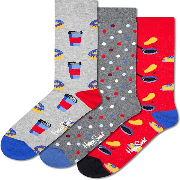 Happy Socks Adult 3-Pack Donut Socks