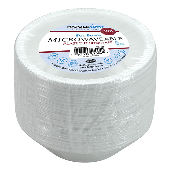 5oz Bowl Plastic PP - White