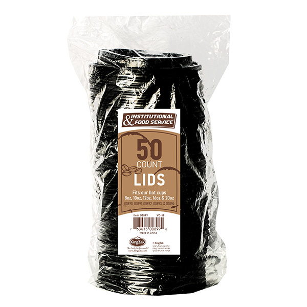 Lid Black for Hot Cup 20/50ct