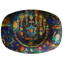 Mystical Hamsa Hanukkah Serving Tray