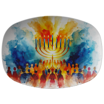 Hanukkah Light Gathering Serving Tray