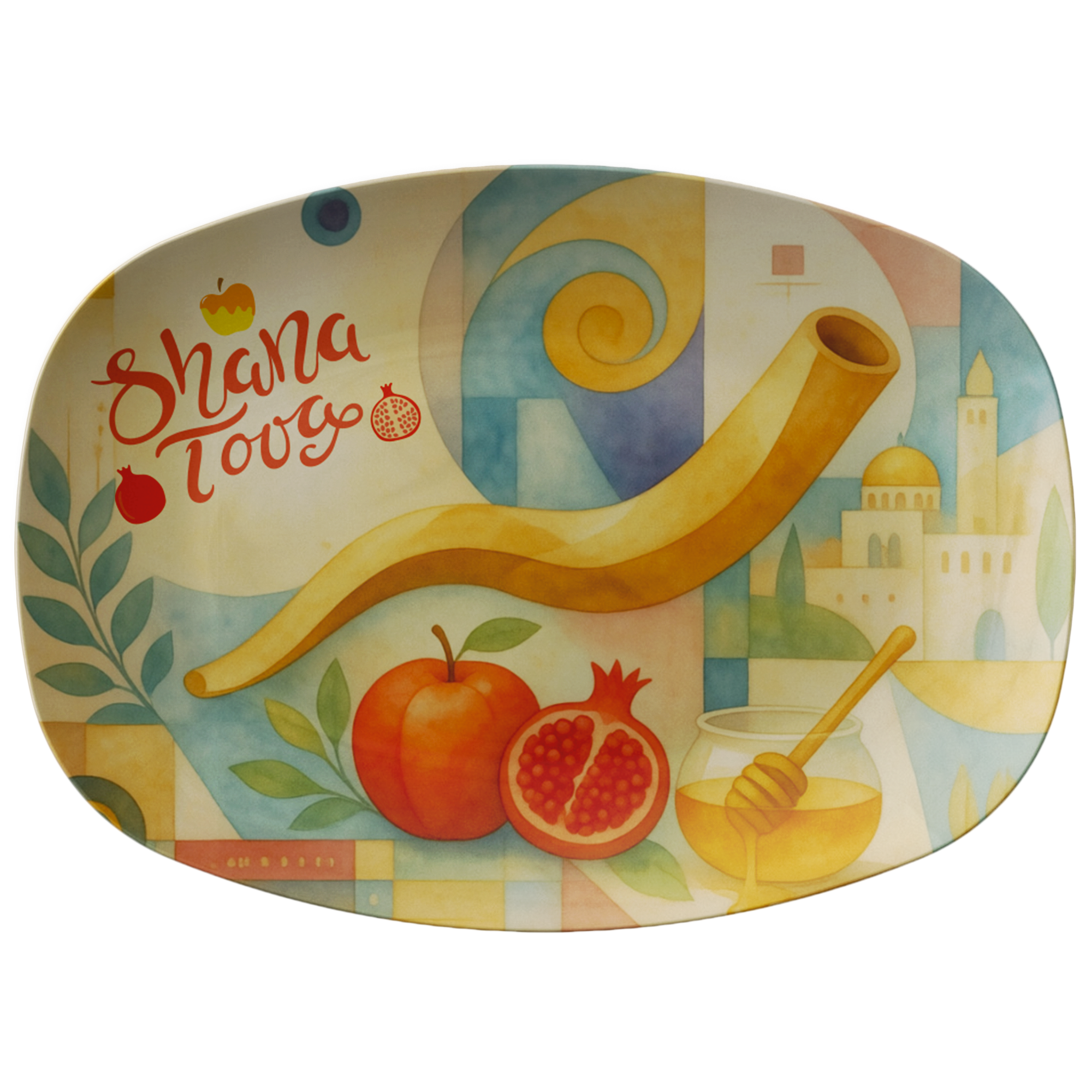 Shana Tova Shofar Platter