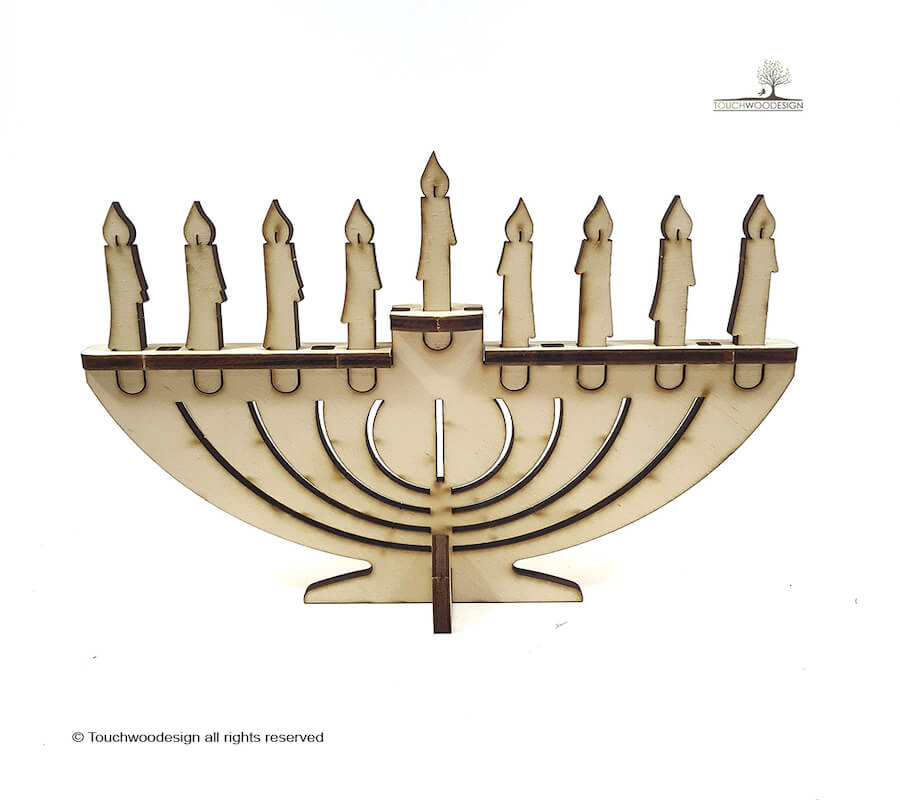 Touchwood Design Hanukiah (DIY)