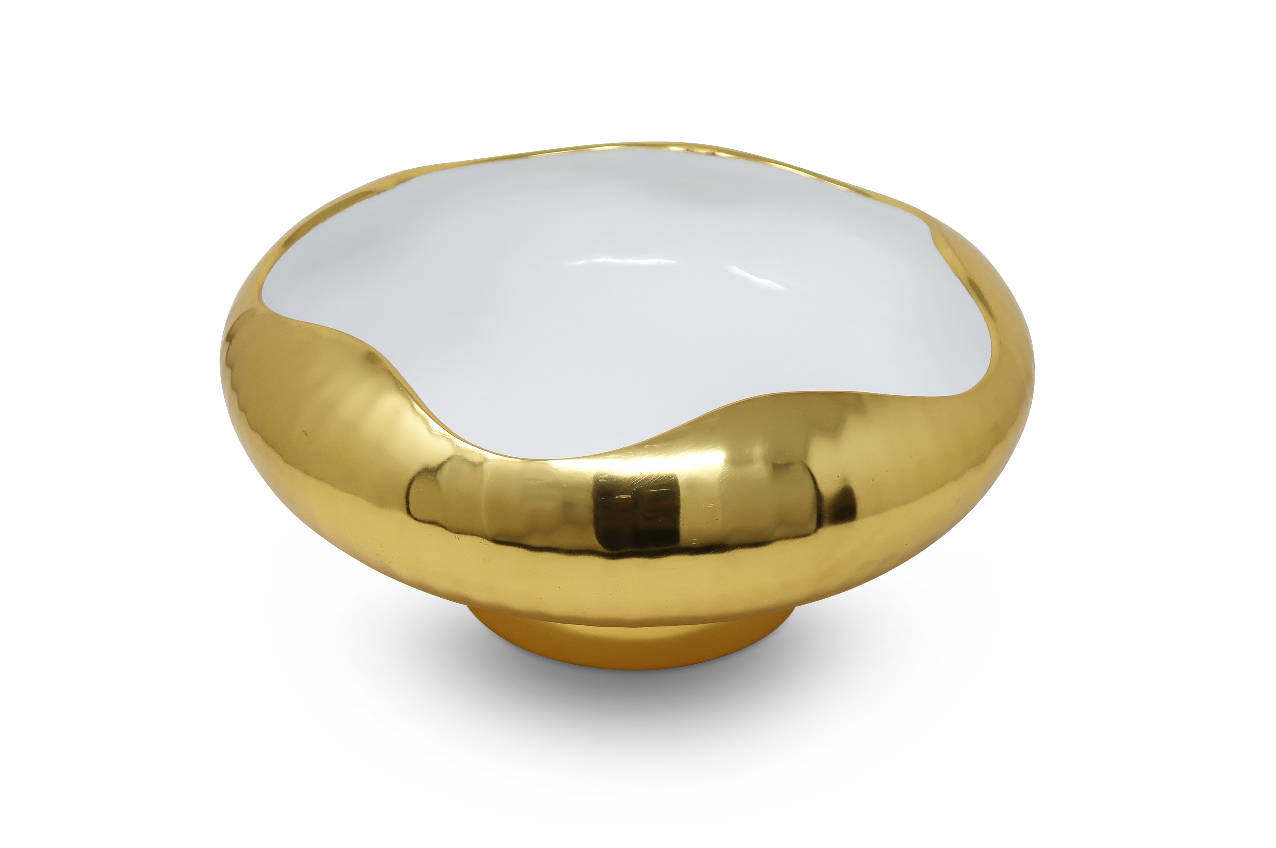 Salad Bowl Gold/White