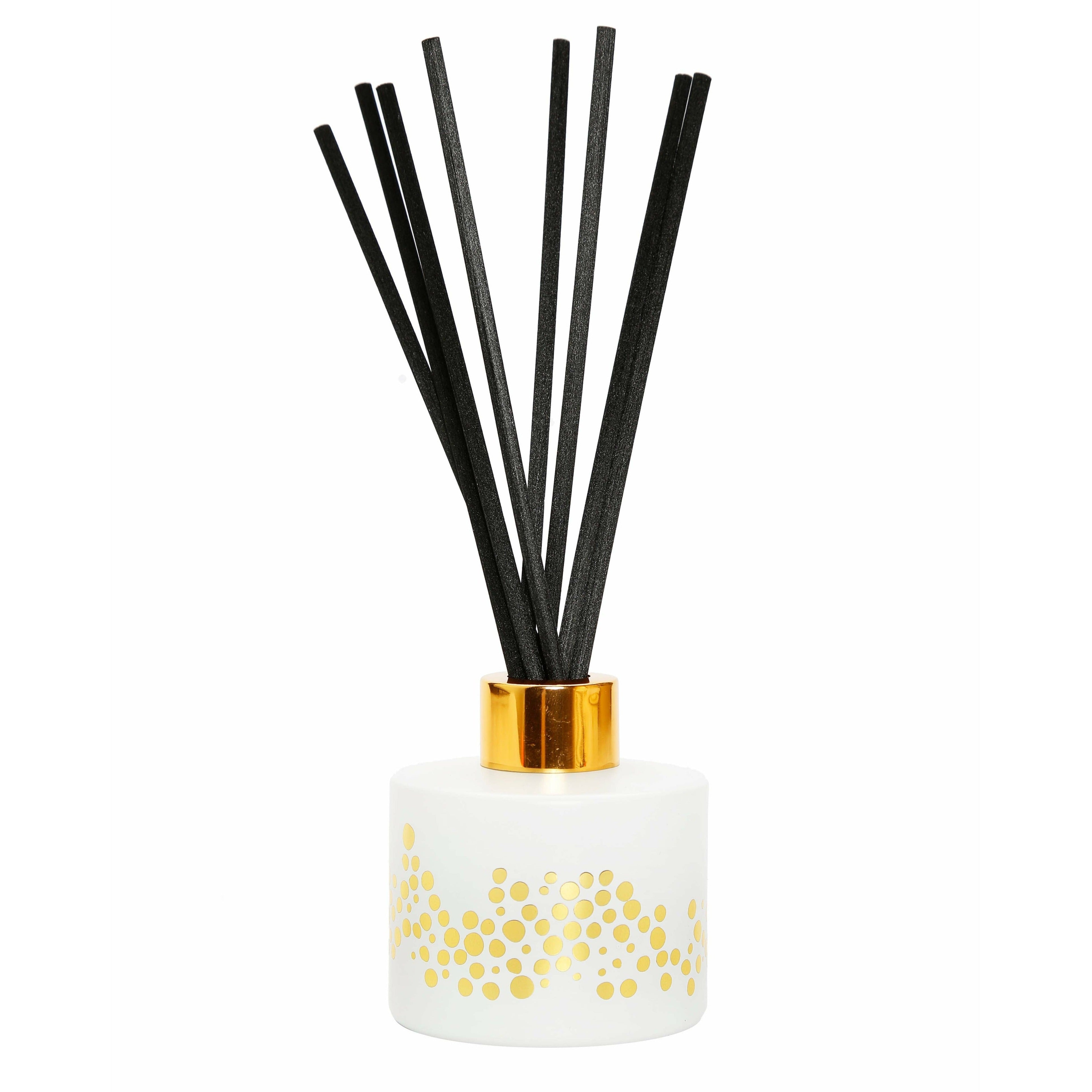 Gold Spotted White Bottle/Gold Cap - "Lily of The Valley" scent